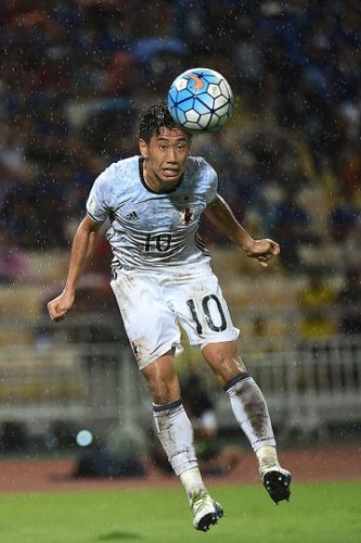 BANGKOK, THAILAND - SEPTEMBER 06: XXX(name) #XX (number) of XXX (country) XXX(action) during the 2018 FIFA World Cup Qualifier between Thailand and Japan at on September 6, 2016 in Bangkok, Thailand. (Photo by Kaz Photography/Getty Images)